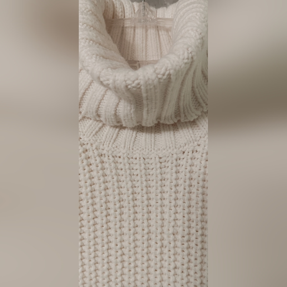 Madewell Cream Wide Rib Turtleneck Sweater Size XS - Picture 7 of 13